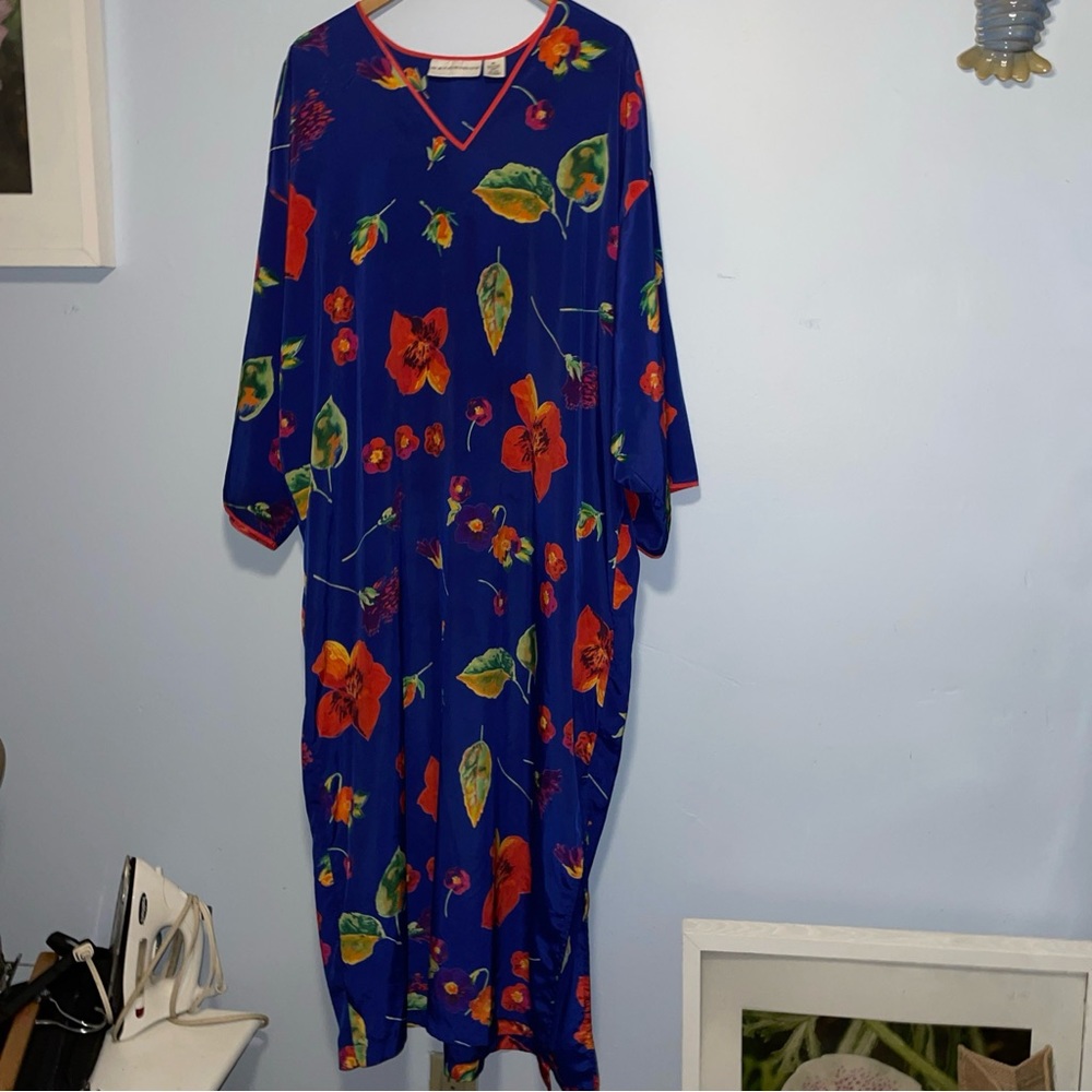 Floral Blue Women's Nightgown